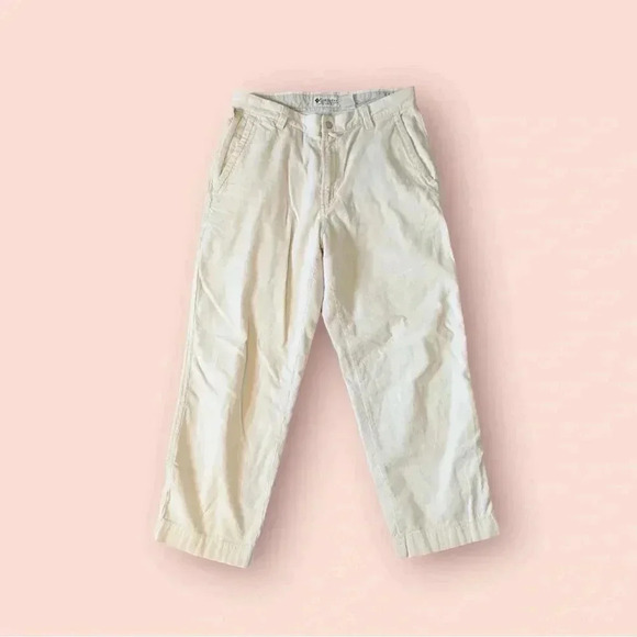 White corduroy Columbia pants - Picture 1 of 10